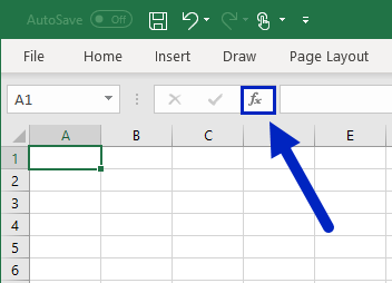 Excel application screen cropped showing top left corner